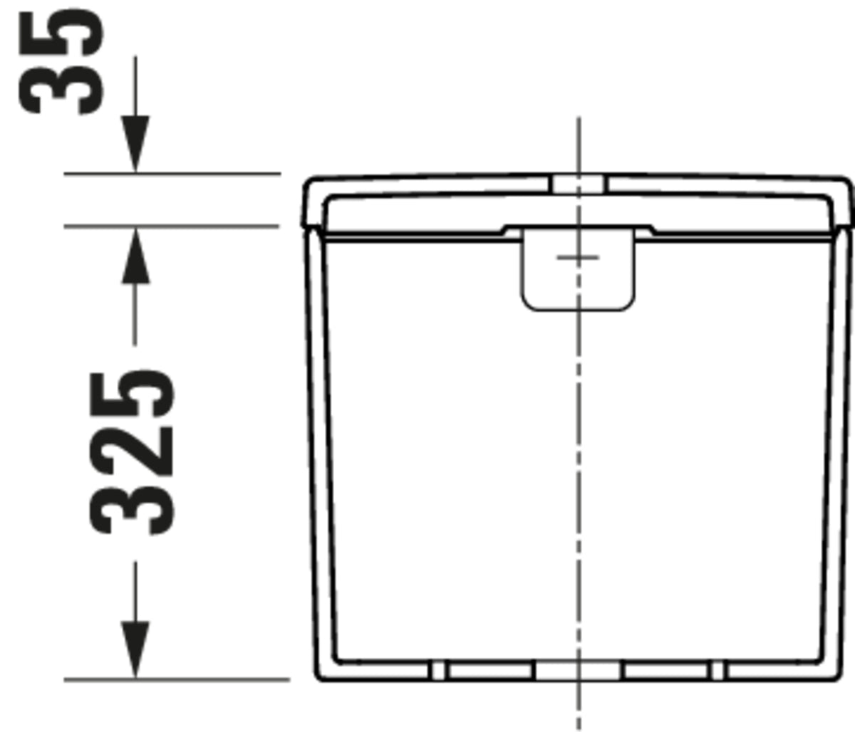 Duravit D-Neo Cistern — Default Title — Technical drawing