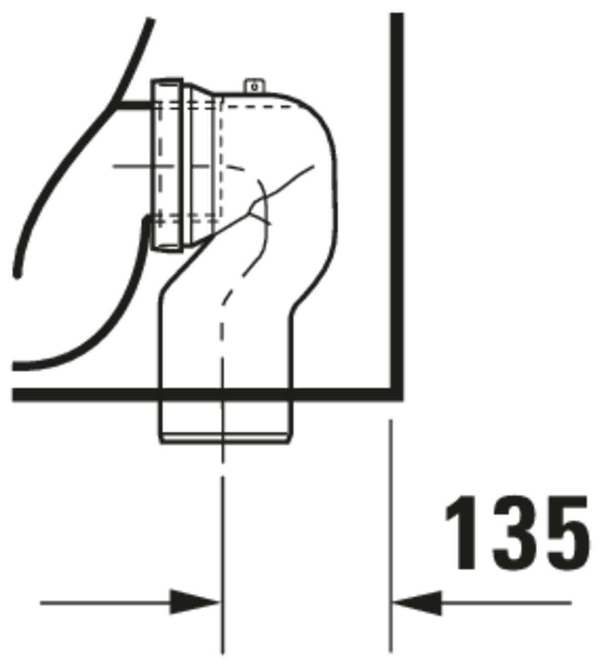 Duravit D-Code Floorstanding toilet — Default Title — Technical drawing