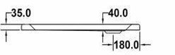 Duravit Texas shower tray — Side section drawing