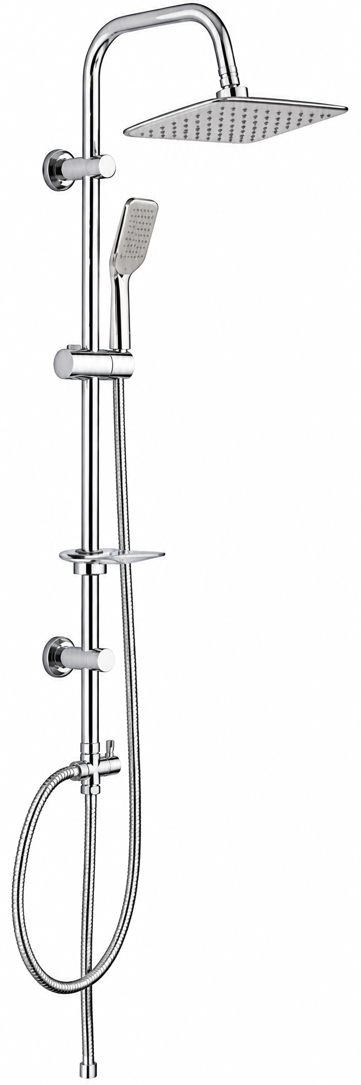 EURODOMUS GOOD LIFE RECTANGULAR SHOWER SYSTEM - CHROME