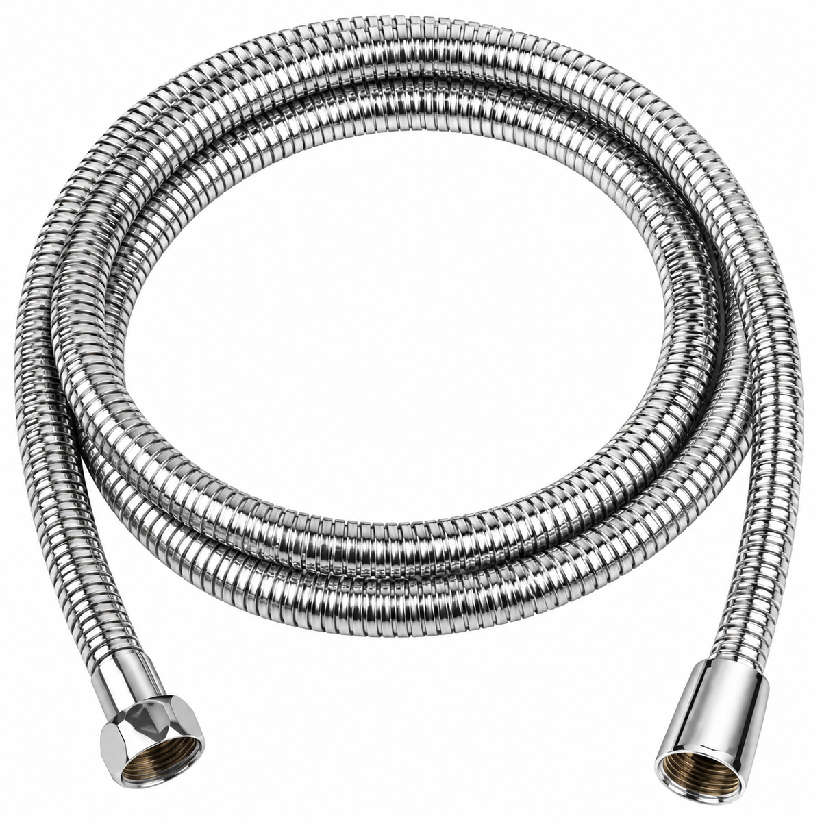 EURODOMUS DOUBLE-LOCK FLEXIBLE SHOWER HOSE - CHROME