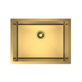 CUBE BRUSHED GOLD UNDERMOUNT KITCHEN SINK 60x45x22CM