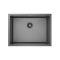 CUBE BRUSHED GUNMETAL BLACK UNDERMOUNT KITCHEN SINK 60x45x22CM