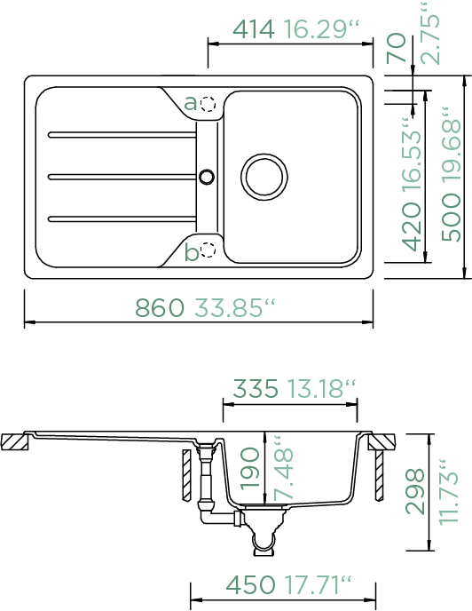 SCHOCK Formhaus D-100 Sink 86X50