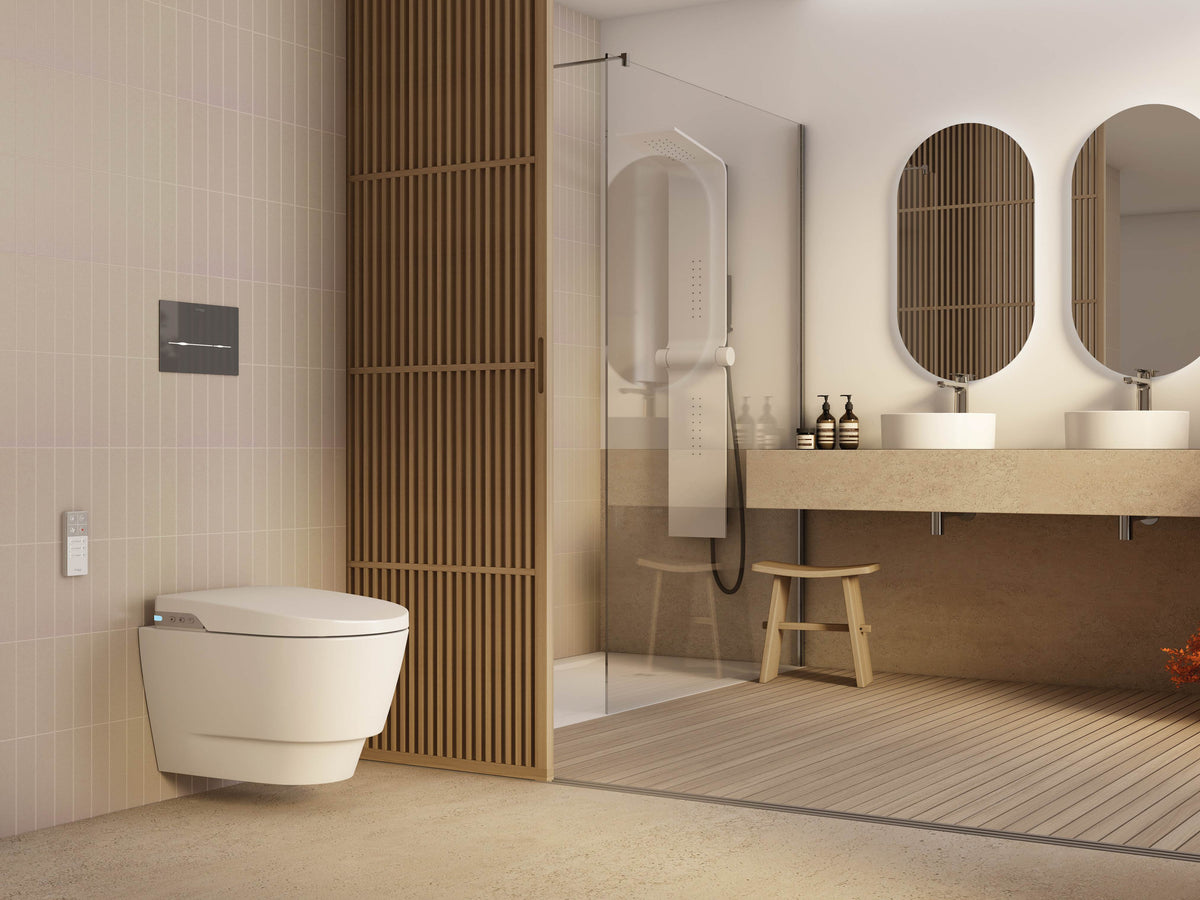 SANITANA FUTURA SHOWER WALL HUNG TOILET RIMLESS WHITE