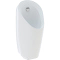Geberit Preda urinal with integrated control, battery operation — T=37cm, Outlet=to the rear, Inlet=rear, white — Product photo