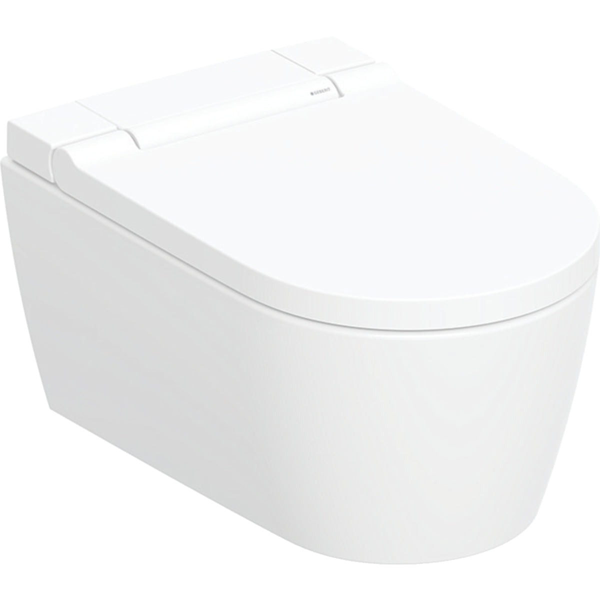 Geberit AquaClean Sela WC complete solution, wall-hung WC — WC ceramic appliance: white / KeraTect, Design cover: white / glossy — Product photo