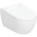 Geberit AquaClean Alba WC complete solution, wall-hung WC — WC ceramic appliance: white / KeraTect, Design cover: white / glossy — Product photo
