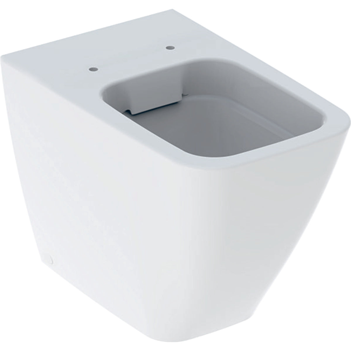 Geberit iCon floor-standing WC, square, washdown, back-to-wall, shrouded, Rimfree — T=56cm, white — Product photo