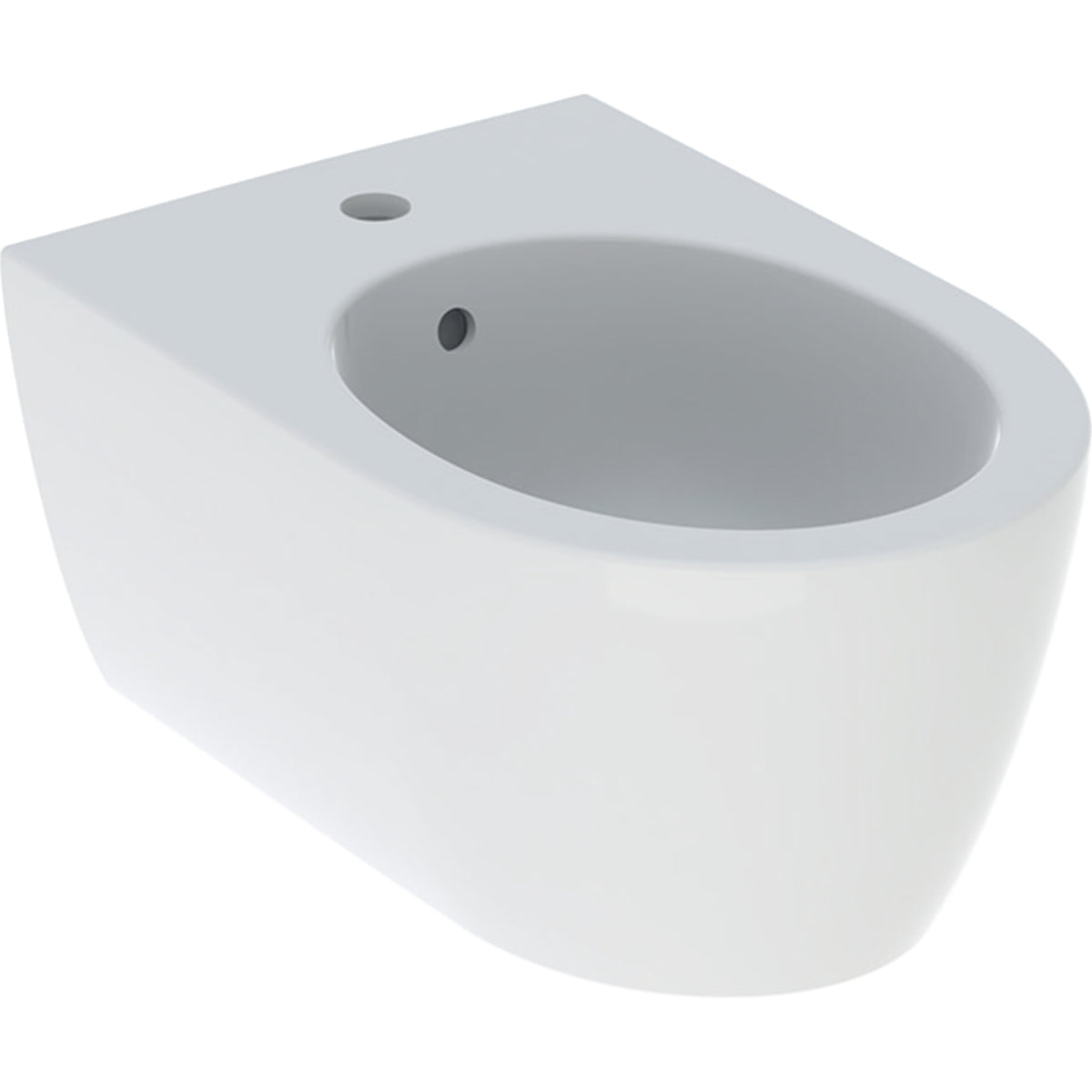 Geberit iCon wall-hung bidet, shrouded — T=53cm, Overflow=visible, symmetrical, white — Product photo