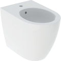 Geberit iCon floor-standing bidet, back-to-wall, shrouded — T=56cm, Overflow=visible, symmetrical, white — Product photo