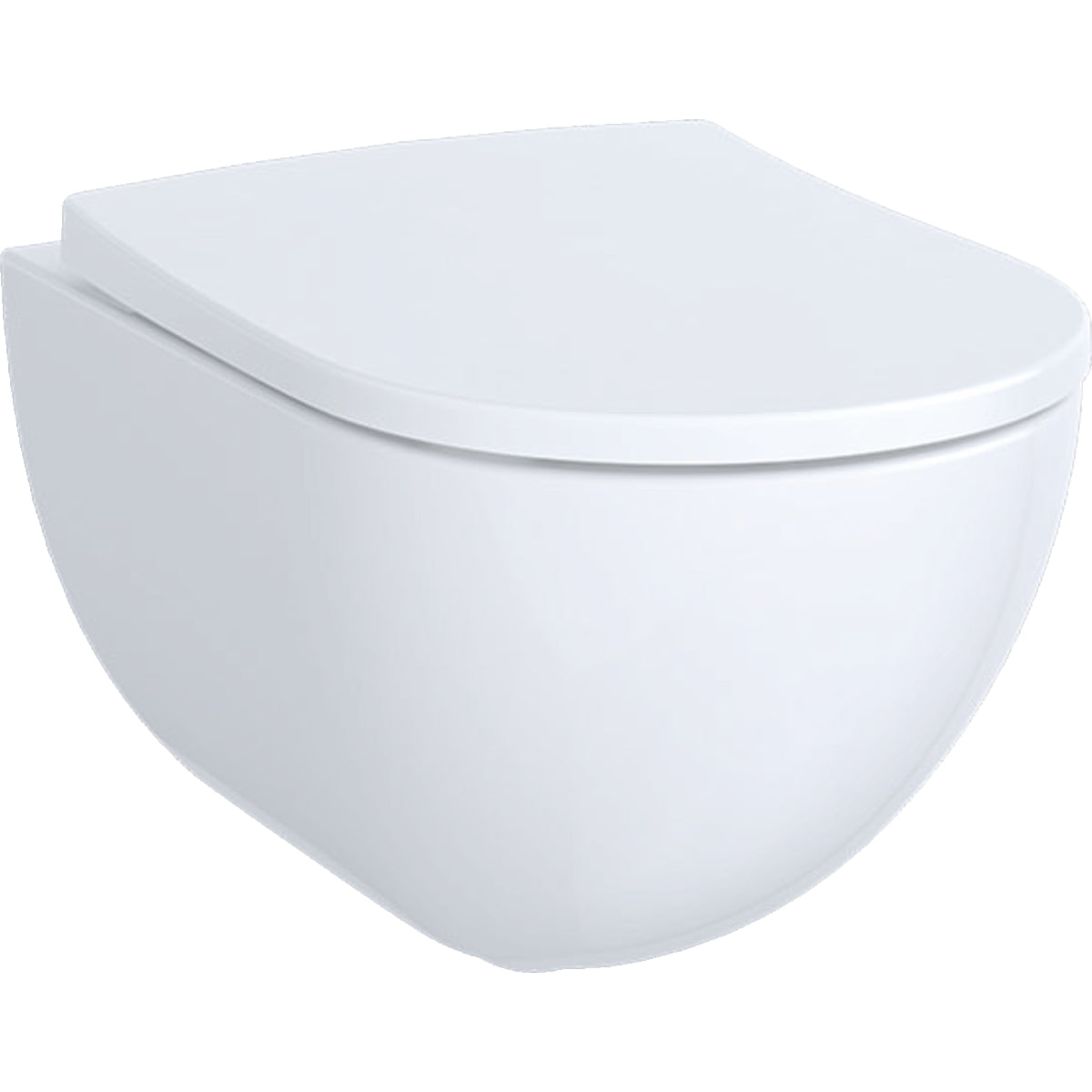 Geberit Pravello wall-hung WC set, washdown, shrouded, Rimfree — White — WC pan and WC seat set — Product photo