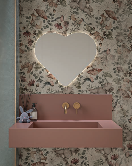 HEART 65X55CM MIRROR