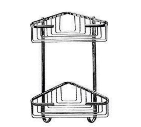 DOUBLE CORNER BASKET 225X145X275MM