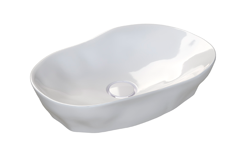 MAGMMA WHITE MATTE OVAL BASIN 60X40X13.5CM