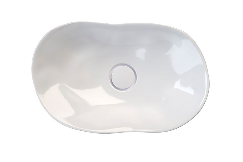MAGMMA WHITE MATTE OVAL BASIN 60X40X13.5CM