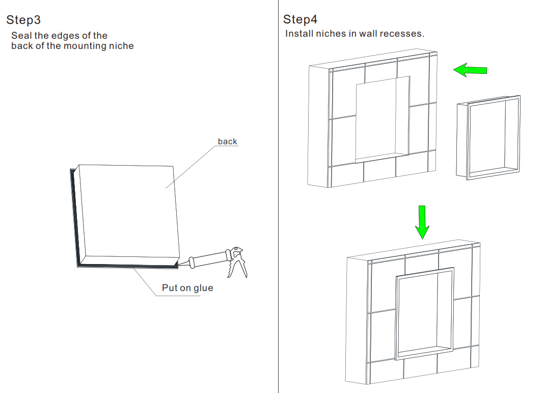 WALL NICHE STAINLESS STEEL