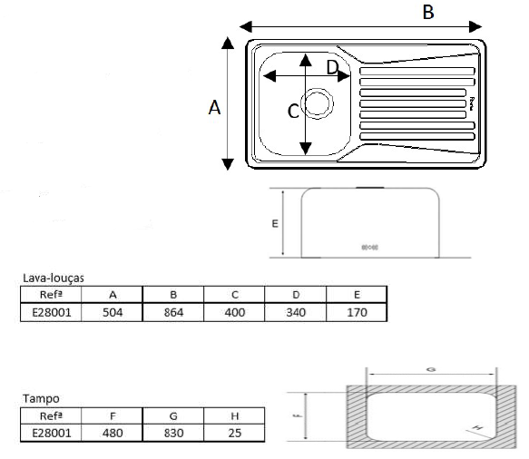AIR KITCHEN SINK M28000 86.4×50.4