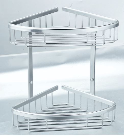 ALUMINIUM DOUBLE CORNER BASKET 290X220X300MM