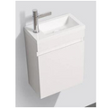 LAKA WHITE GLOSSY WALL HUNG CABINET WITH RESIN BASIN 400×220x500MM