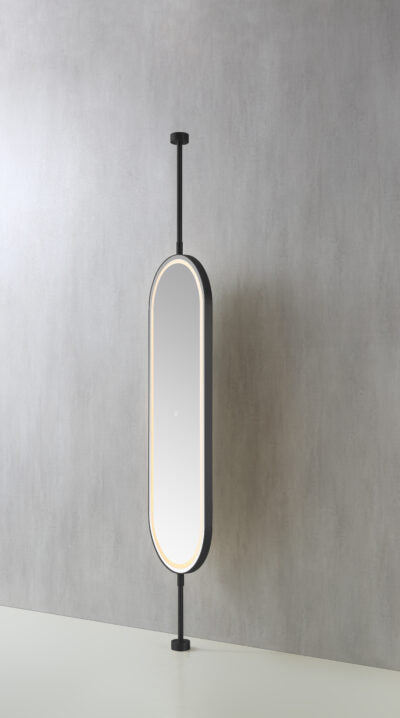 LED MIRROR WITH BLACK METAL FRAME 50x150CM