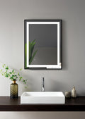 LED MIRROR WITH BLACK FRAME 60X80