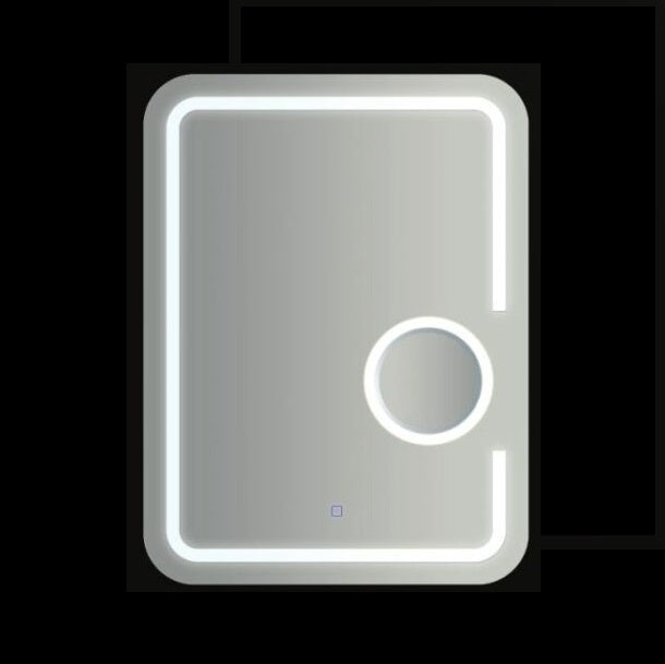 RECTANGULAR LED MIRROR WITH MAGNIFIER 60x80CM