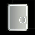RECTANGULAR LED MIRROR WITH MAGNIFIER 60x80CM
