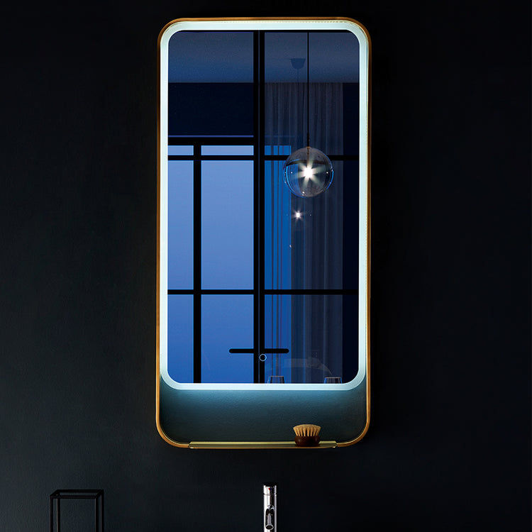 LED MIRROR WITH GOLD FRAME 60x120CM