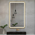 LED MIRROR WITH GOLD FRAME 60x100CM