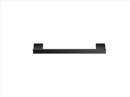 SANCO Monogram Single Towel Rail 30cm Black Mat