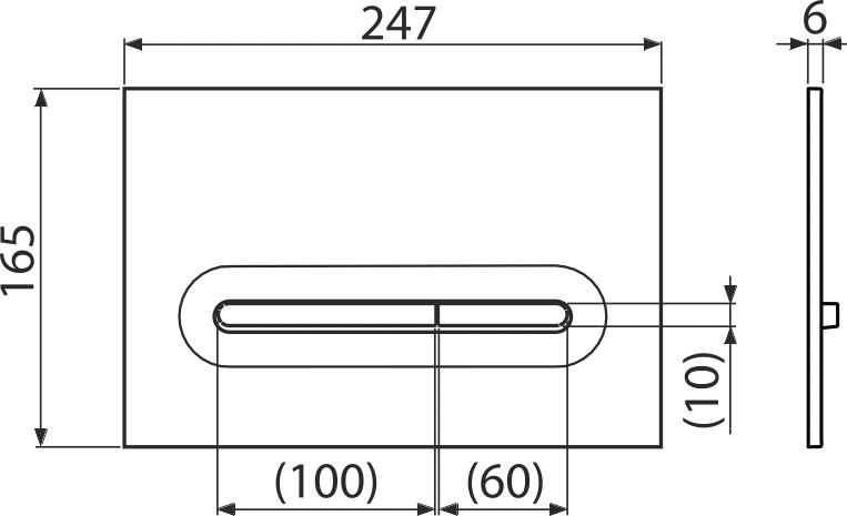 LINKA FLUSH PLATE BLACK MATTE (ALCADRAIN)
