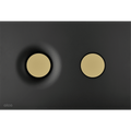 FLUSH PLATE DOT.DOT BLACK MATTE / GOLD MATTE (ALCADRAIN)