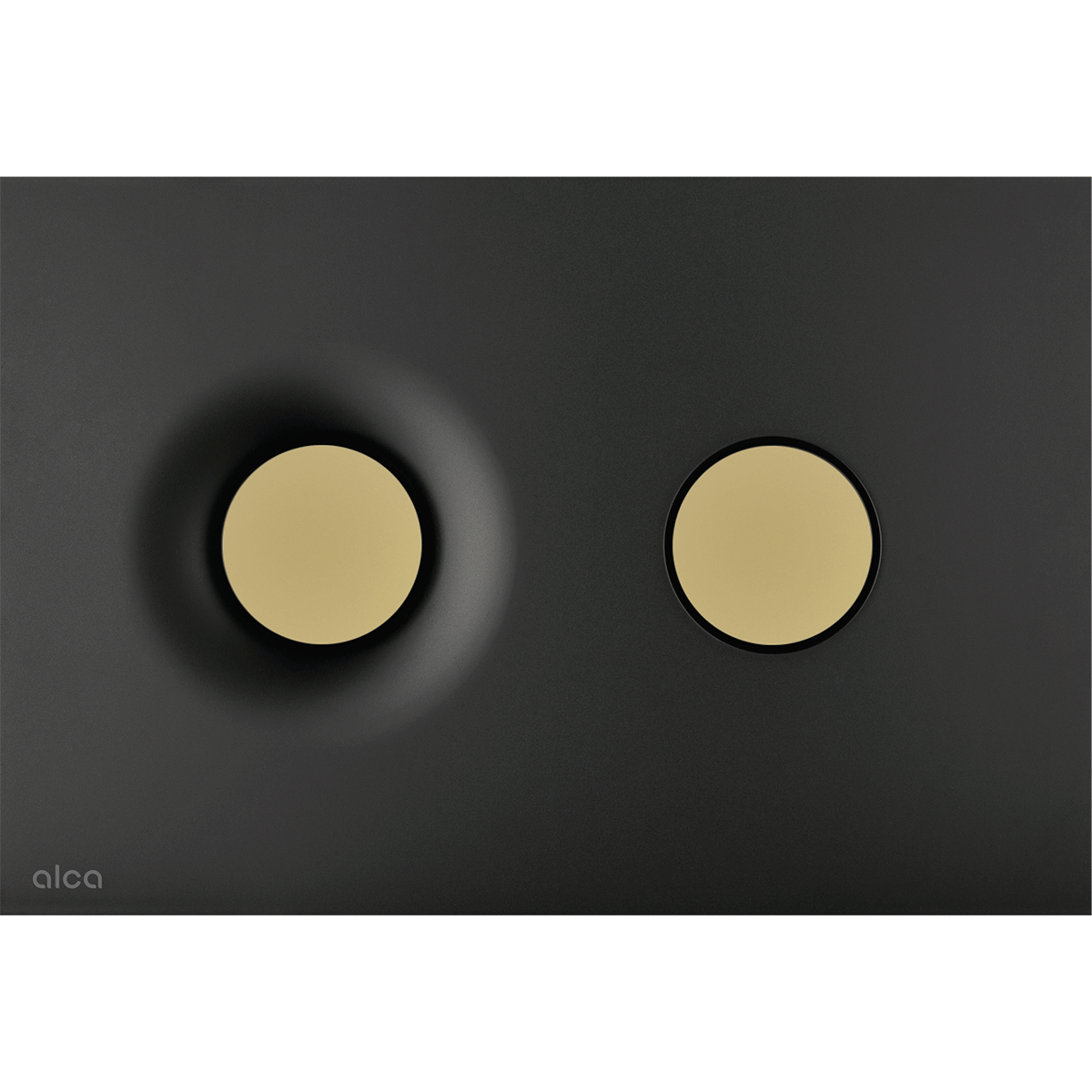 FLUSH PLATE DOT.DOT BLACK MATTE / GOLD MATTE (ALCADRAIN)
