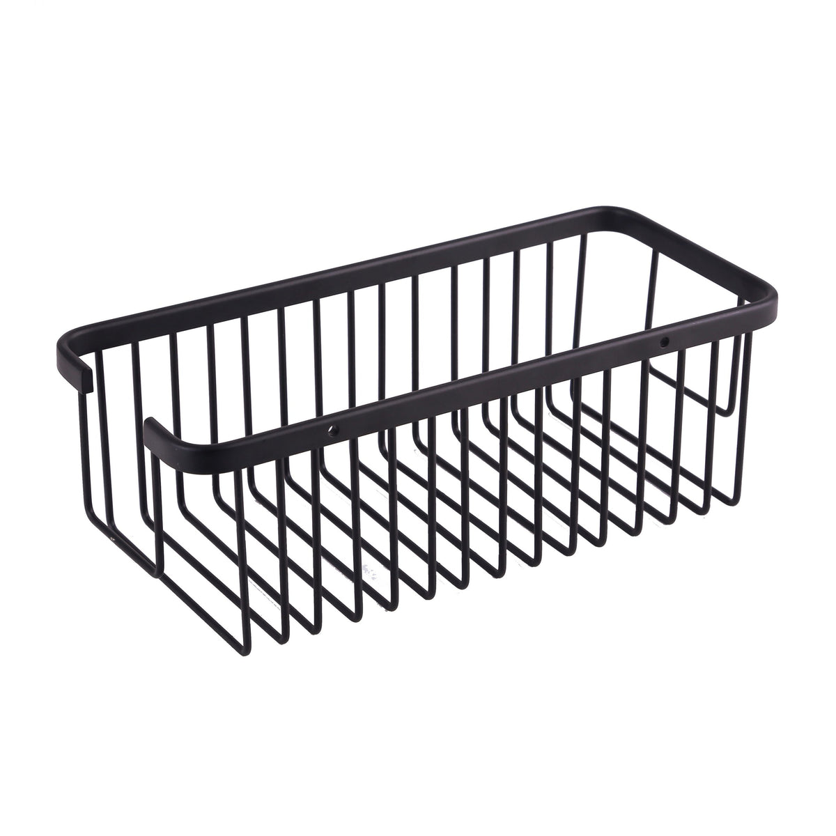 RECTANGULAR BLACK SATIN ALUMINIUM BASKET 300X130X120MM
