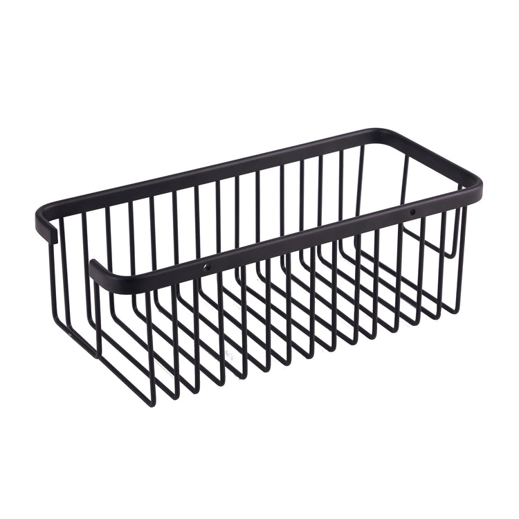 RECTANGULAR BLACK SATIN ALUMINIUM BASKET 300X130X120MM
