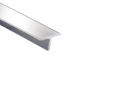 ALUMINIUM T-SHAPED SILVER SHINE LISTELLO 20MM