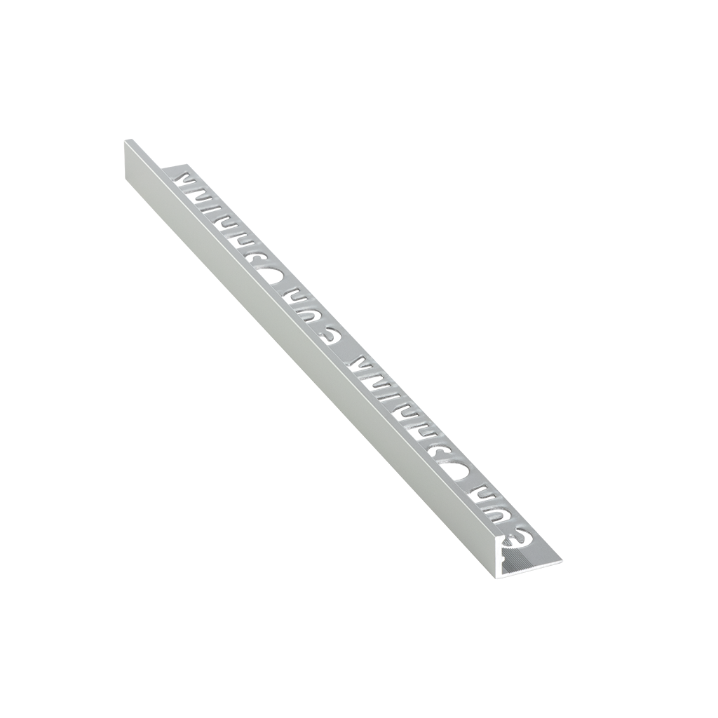 ALUMINIUM SILVER MATTE L-SHAPED CORNER PROFILE 8MM