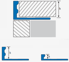 ALUMINIUM SILVER MATTE L-SHAPED CORNER PROFILE 8MM