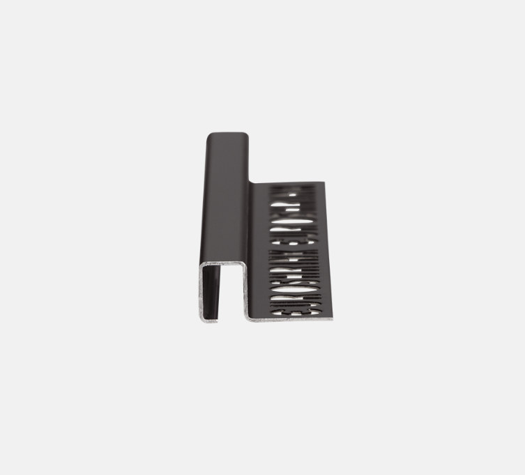 EUROMULTIPURPOSE BLACK SHINE STAINLESS STEEL PROFILE 12MM
