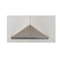 EUROSHELVES BRUSHED STAINLESS STEEL CORNER SHELF FOR CERAMIC FINISH