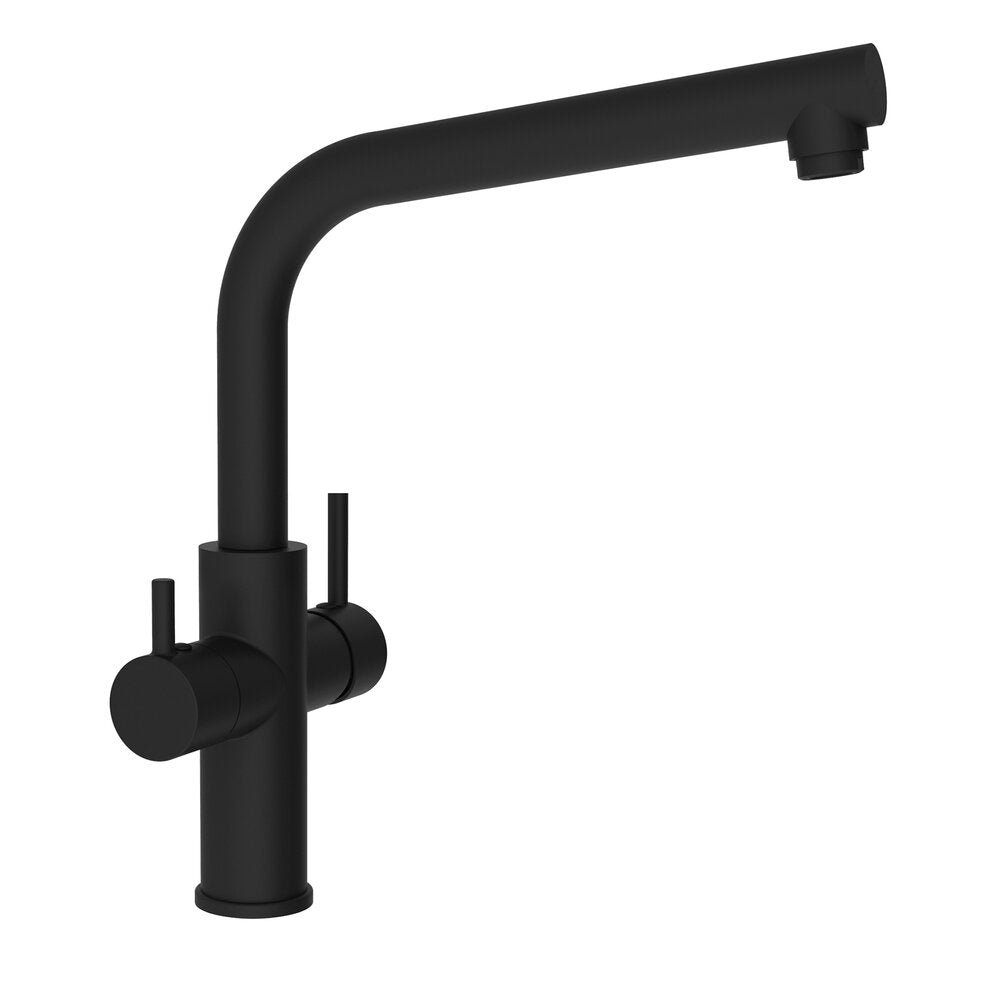 METAL FREE MATT BLACK SINK MIXER 3WAY WITH 2 HANDLES (SPECIAL OFFER)