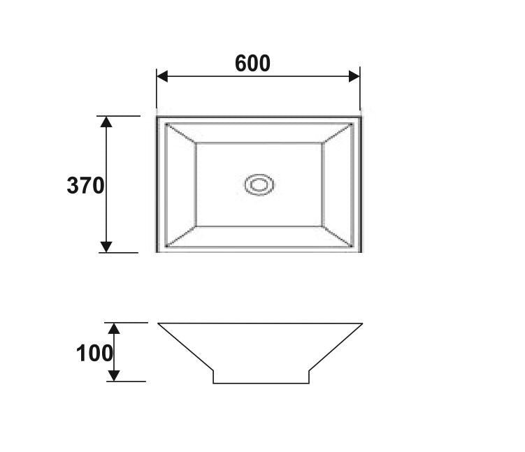 R0426 SITONE ART BASIN 600×370x100MM