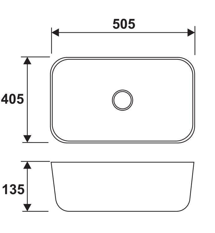 LEA ART BASIN 505x405x135MM