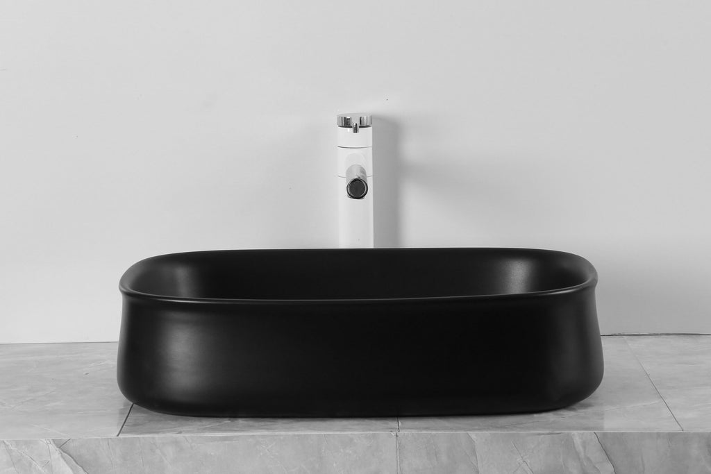 BLACK MATTE ART BASIN 550x385x140MM