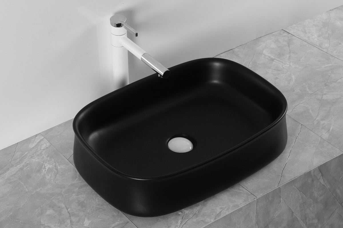 BLACK MATTE ART BASIN 550x385x140MM