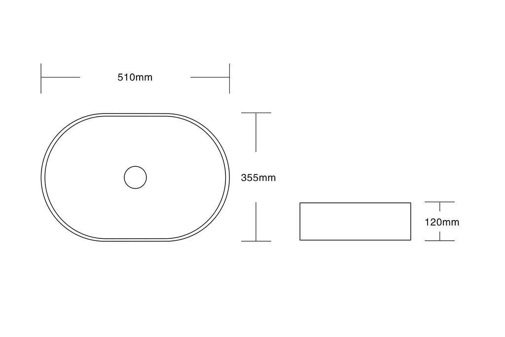 CONCRETE ART BASIN 510x360x130MM