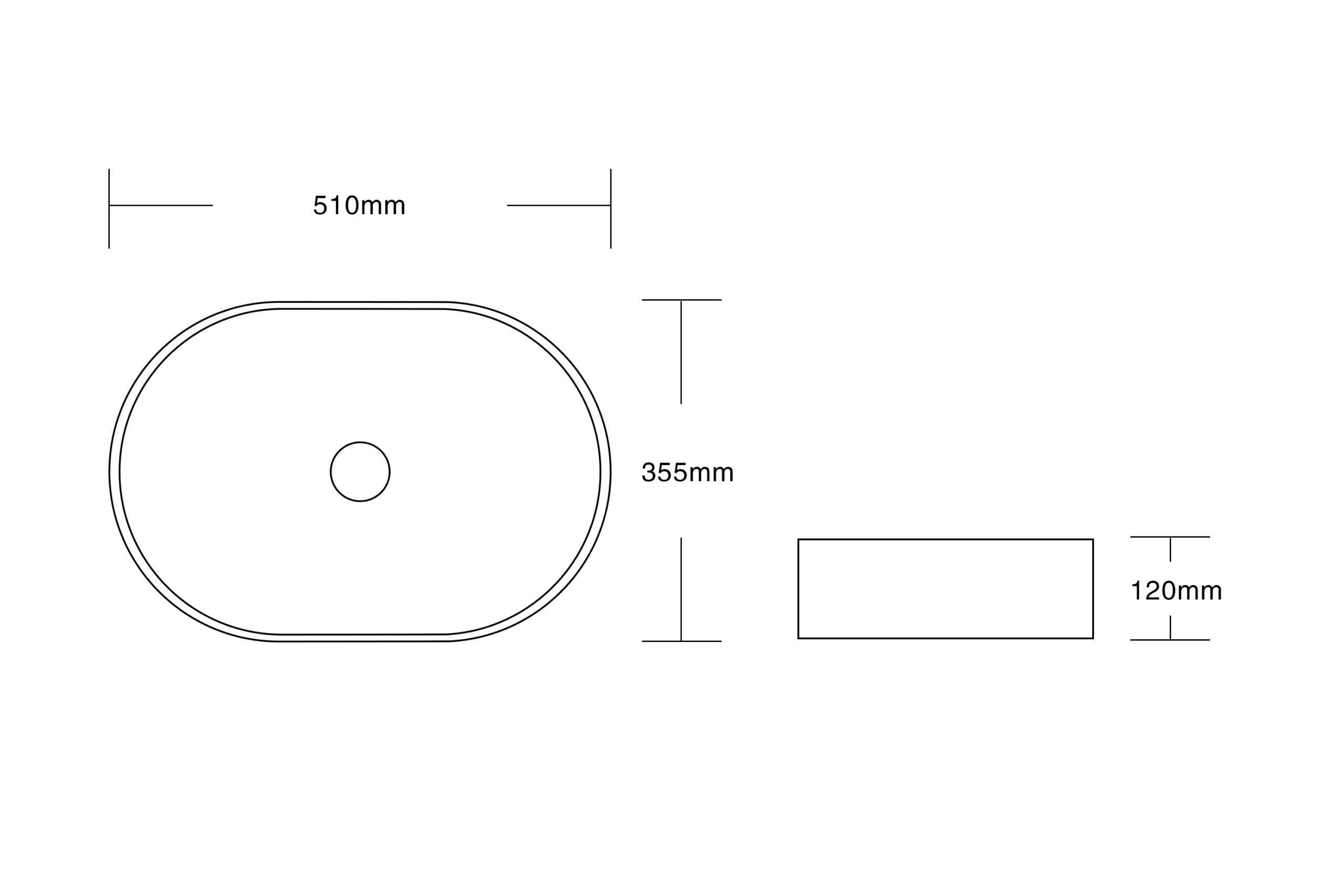 CONCRETE ART BASIN 510x360x130MM