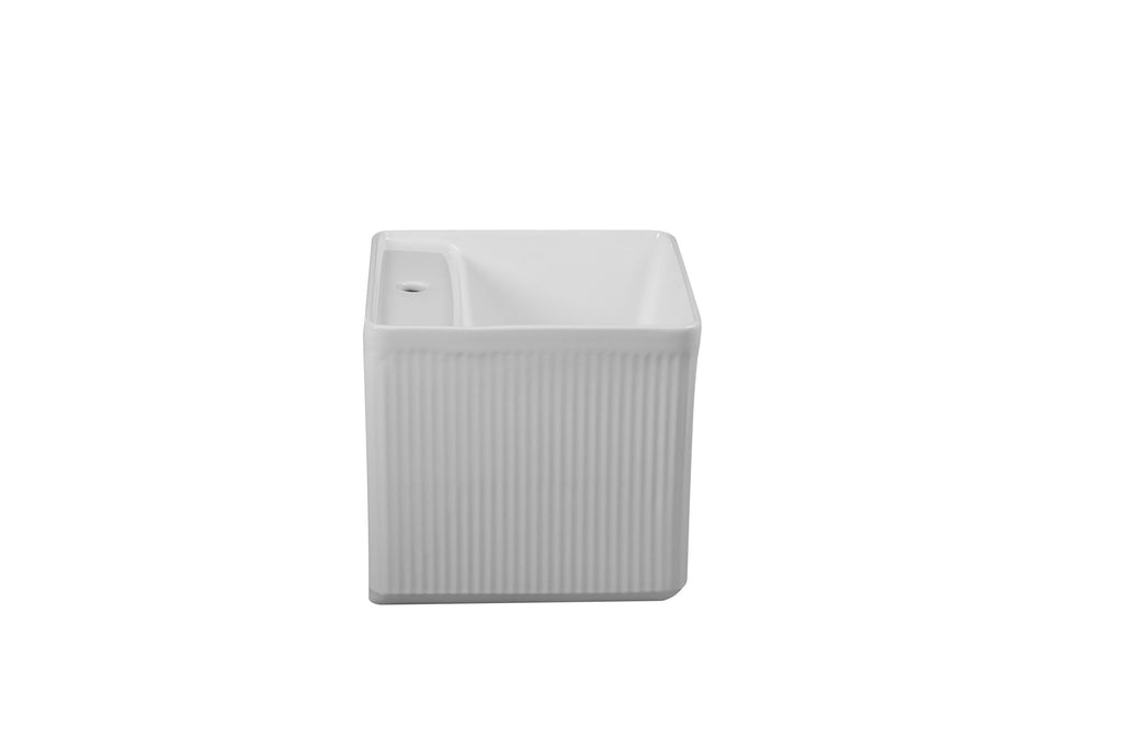 WHITE WALL HUNG ART BASIN 400x400x380MM