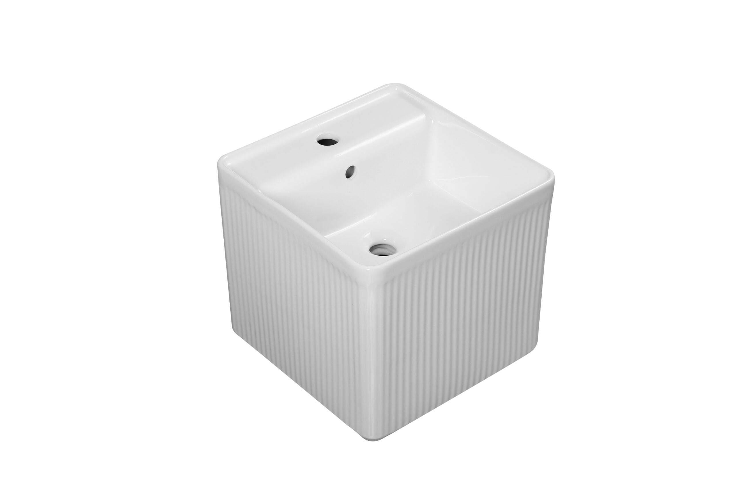 WHITE WALL HUNG ART BASIN 400x400x380MM